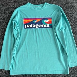 Patagonia Boys Long Sleeve Capilene Cool Daily Shirt Size 10
